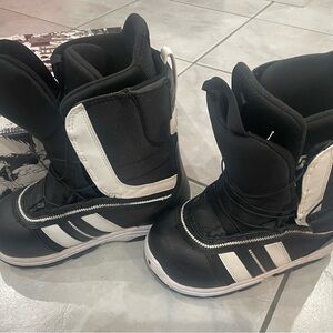 Adidas Black and White Snowboard Boots